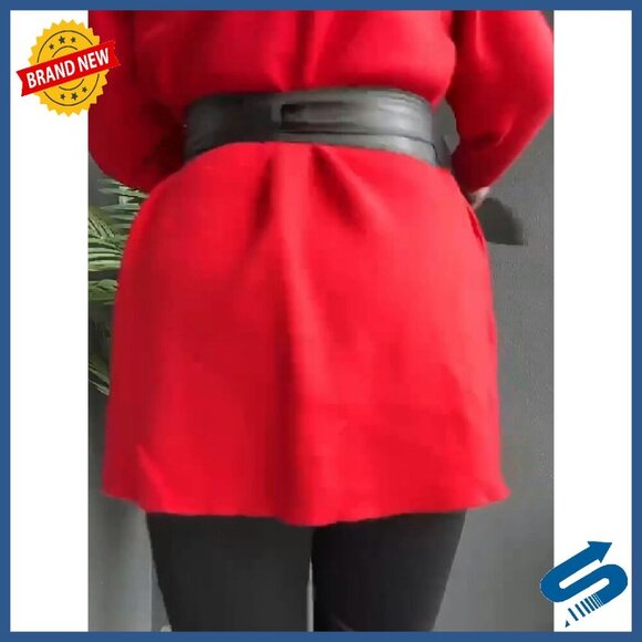3-Pack Women\'s PU Leather Obi Belts Wide Waistband Knotted Dress Belt main image 6